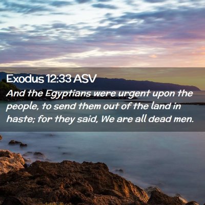 Picture 02 - Exodus 12:33 ASV - And the Egyptians were urgent upon the people, to - Bible Verse Picture