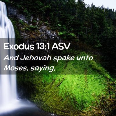 Picture 02 - Exodus 13:1 ASV - And Jehovah spake unto Moses, - Bible Verse Picture