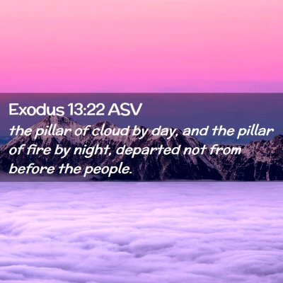 Picture 02 - Exodus 13:22 ASV - the pillar of cloud by day, and the pillar of - Bible Verse Picture