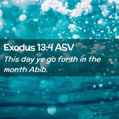 Picture 02 - Exodus 13:4 ASV - This day ye go forth in the month - Bible Verse Picture