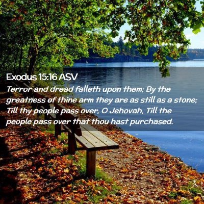 Picture 02 - Exodus 15:16 ASV - Terror and dread falleth upon them; By the - Bible Verse Picture