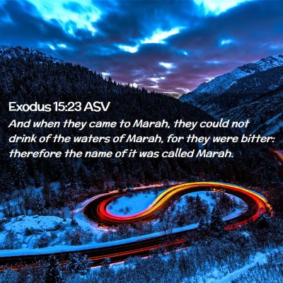 Picture 02 - Exodus 15:23 ASV - And when they came to Marah, they could not drink - Bible Verse Picture