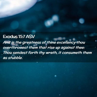 Picture 02 - Exodus 15:7 ASV - And in the greatness of thine excellency thou - Bible Verse Picture