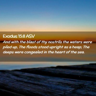 Picture 02 - Exodus 15:8 ASV - And with the blast of thy nostrils the waters - Bible Verse Picture