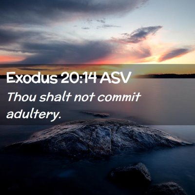 Picture 02 - Exodus 20:14 ASV - Thou shalt not commit - Bible Verse Picture