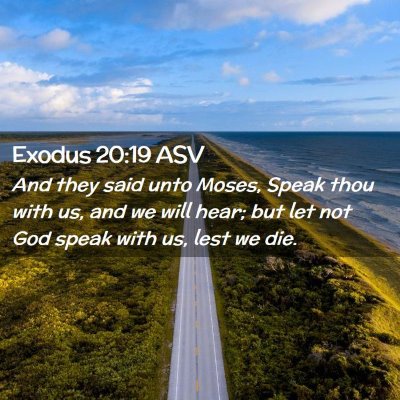 Picture 02 - Exodus 20:19 ASV - And they said unto Moses, Speak thou with us, and - Bible Verse Picture