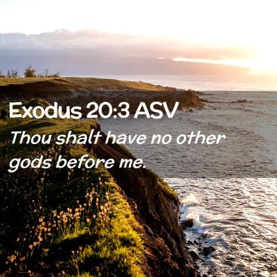 Picture 02 - Exodus 20:3 ASV - Thou shalt have no other gods before - Bible Verse Picture