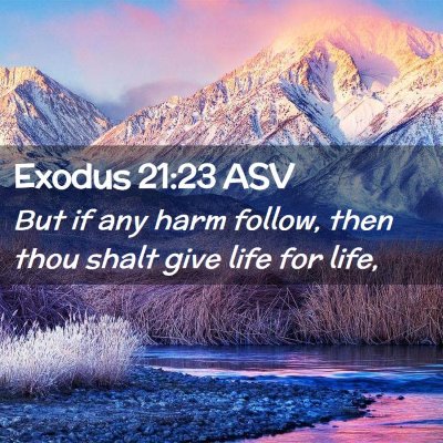Picture 02 - Exodus 21:23 ASV - But if any harm follow, then thou shalt give life - Bible Verse Picture