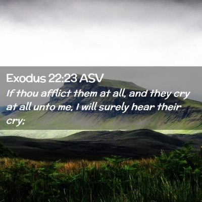 Picture 02 - Exodus 22:23 ASV - If thou afflict them at all, and they cry at all - Bible Verse Picture