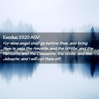 Picture 02 - Exodus 23:23 ASV - For mine angel shall go before thee, and bring - Bible Verse Picture