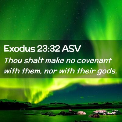 Picture 02 - Exodus 23:32 ASV - Thou shalt make no covenant with them, nor with - Bible Verse Picture