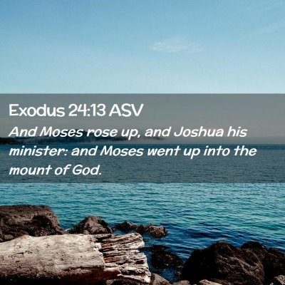 Picture 02 - Exodus 24:13 ASV - And Moses rose up, and Joshua his minister: and - Bible Verse Picture