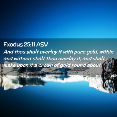 Picture 02 - Exodus 25:11 ASV - And thou shalt overlay it with pure gold, within - Bible Verse Picture