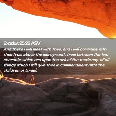 Picture 02 - Exodus 25:22 ASV - And there I will meet with thee, and I will - Bible Verse Picture