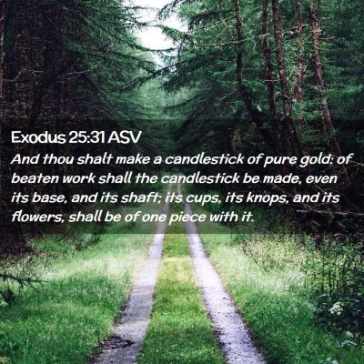 Picture 02 - Exodus 25:31 ASV - And thou shalt make a candlestick of pure gold: - Bible Verse Picture