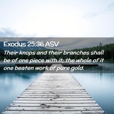 Picture 02 - Exodus 25:36 ASV - Their knops and their branches shall be of one - Bible Verse Picture