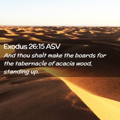 Picture 02 - Exodus 26:15 ASV - And thou shalt make the boards for the tabernacle - Bible Verse Picture