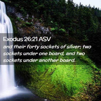 Picture 02 - Exodus 26:21 ASV - and their forty sockets of silver; two sockets - Bible Verse Picture