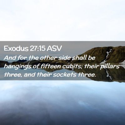 Picture 02 - Exodus 27:15 ASV - And for the other side shall be hangings of - Bible Verse Picture