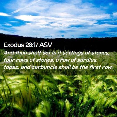 Picture 02 - Exodus 28:17 ASV - And thou shalt set in it settings of stones, four - Bible Verse Picture