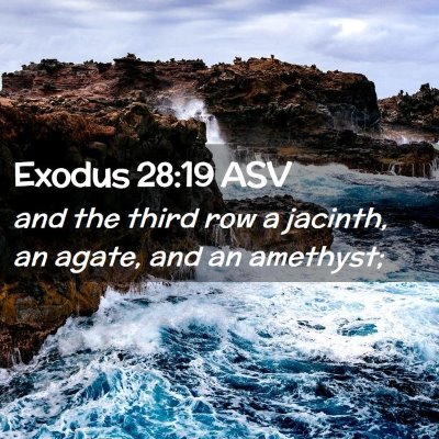 Picture 02 - Exodus 28:19 ASV - and the third row a jacinth, an agate, and an - Bible Verse Picture
