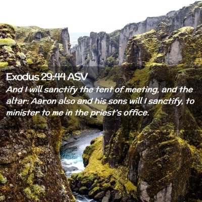 Picture 02 - Exodus 29:44 ASV - And I will sanctify the tent of meeting, and the - Bible Verse Picture