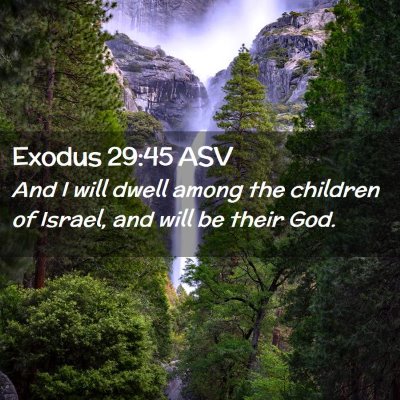 Picture 02 - Exodus 29:45 ASV - And I will dwell among the children of Israel, - Bible Verse Picture