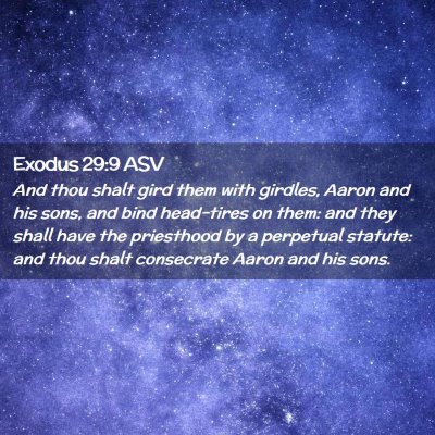 Picture 02 - Exodus 29:9 ASV - And thou shalt gird them with girdles, Aaron and - Bible Verse Picture