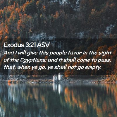 Picture 02 - Exodus 3:21 ASV - And I will give this people favor in the sight of - Bible Verse Picture