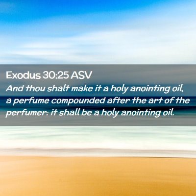 Picture 02 - Exodus 30:25 ASV - And thou shalt make it a holy anointing oil, a - Bible Verse Picture