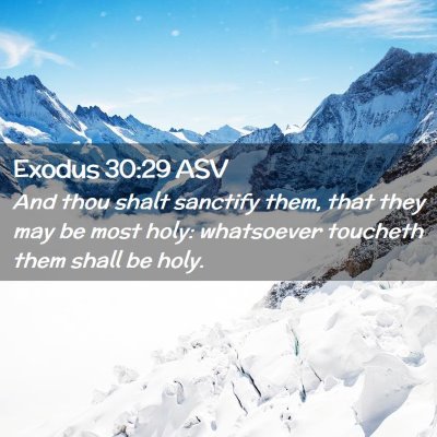 Picture 02 - Exodus 30:29 ASV - And thou shalt sanctify them, that they may be - Bible Verse Picture