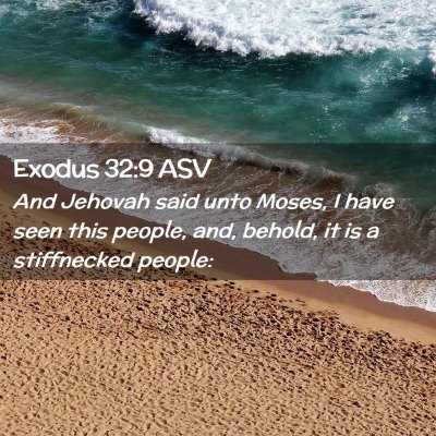 Picture 02 - Exodus 32:9 ASV - And Jehovah said unto Moses, I have seen this - Bible Verse Picture