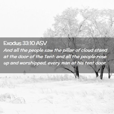 Picture 02 - Exodus 33:10 ASV - And all the people saw the pillar of cloud stand - Bible Verse Picture