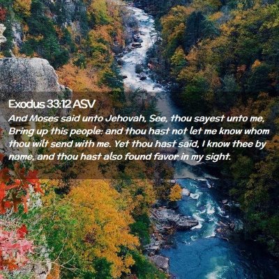 Picture 02 - Exodus 33:12 ASV - And Moses said unto Jehovah, See, thou sayest - Bible Verse Picture