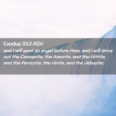 Picture 02 - Exodus 33:2 ASV - and I will send an angel before thee; and I will - Bible Verse Picture