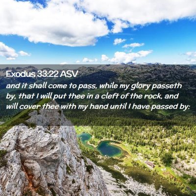 Picture 02 - Exodus 33:22 ASV - and it shall come to pass, while my glory passeth - Bible Verse Picture