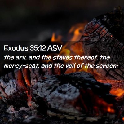 Picture 02 - Exodus 35:12 ASV - the ark, and the staves thereof, the mercy-seat, - Bible Verse Picture