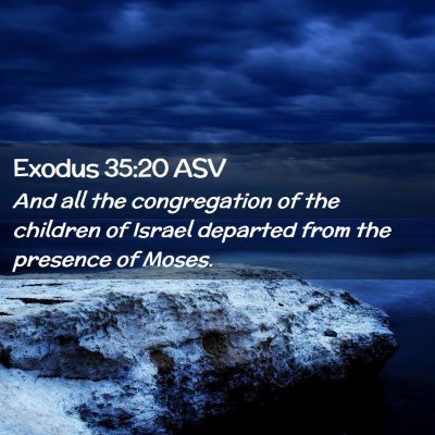 Picture 02 - Exodus 35:20 ASV - And all the congregation of the children of - Bible Verse Picture