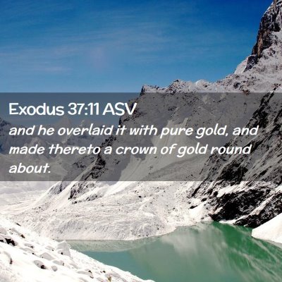 Picture 02 - Exodus 37:11 ASV - and he overlaid it with pure gold, and made - Bible Verse Picture