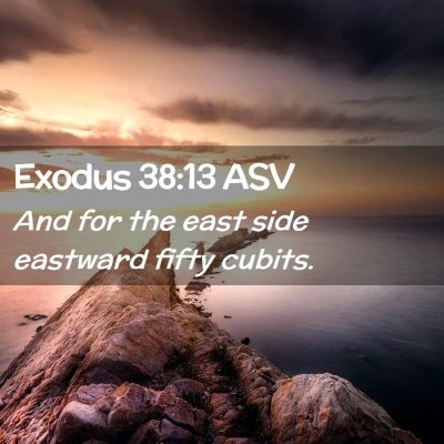 Picture 02 - Exodus 38:13 ASV - And for the east side eastward fifty - Bible Verse Picture