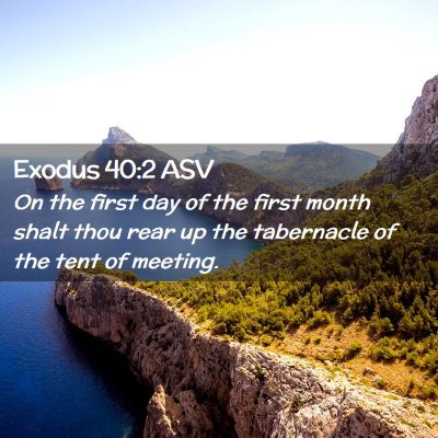 Picture 02 - Exodus 40:2 ASV - On the first day of the first month shalt thou - Bible Verse Picture