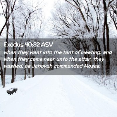 Picture 02 - Exodus 40:32 ASV - when they went into the tent of meeting, and when - Bible Verse Picture