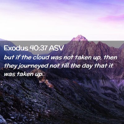 Picture 02 - Exodus 40:37 ASV - but if the cloud was not taken up, then they - Bible Verse Picture