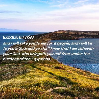 Picture 02 - Exodus 6:7 ASV - and I will take you to me for a people, and I - Bible Verse Picture