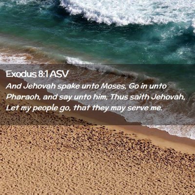 Picture 02 - Exodus 8:1 ASV - And Jehovah spake unto Moses, Go in unto Pharaoh, - Bible Verse Picture