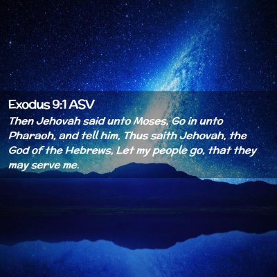 Picture 02 - Exodus 9:1 ASV - Then Jehovah said unto Moses, Go in unto Pharaoh, - Bible Verse Picture