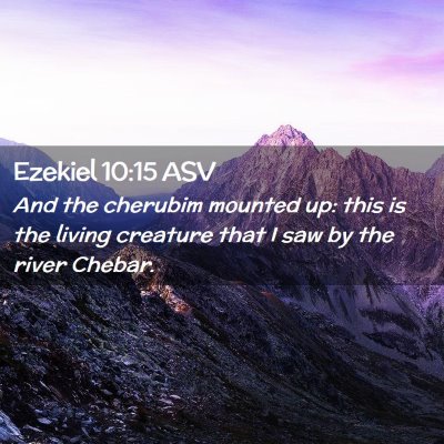 Picture 02 - Ezekiel 10:15 ASV - And the cherubim mounted up: this is the living - Bible Verse Picture