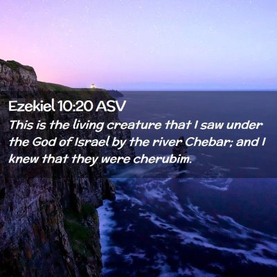 Picture 02 - Ezekiel 10:20 ASV - This is the living creature that I saw under the - Bible Verse Picture