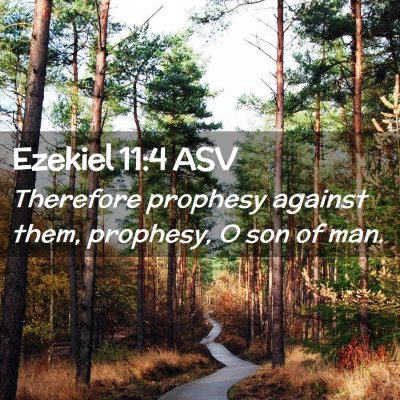 Picture 02 - Ezekiel 11:4 ASV - Therefore prophesy against them, prophesy, O son - Bible Verse Picture