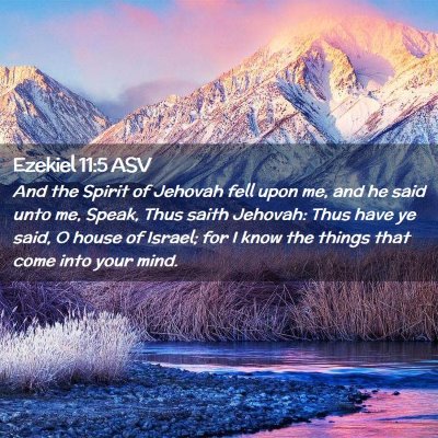 Picture 02 - Ezekiel 11:5 ASV - And the Spirit of Jehovah fell upon me, and he - Bible Verse Picture